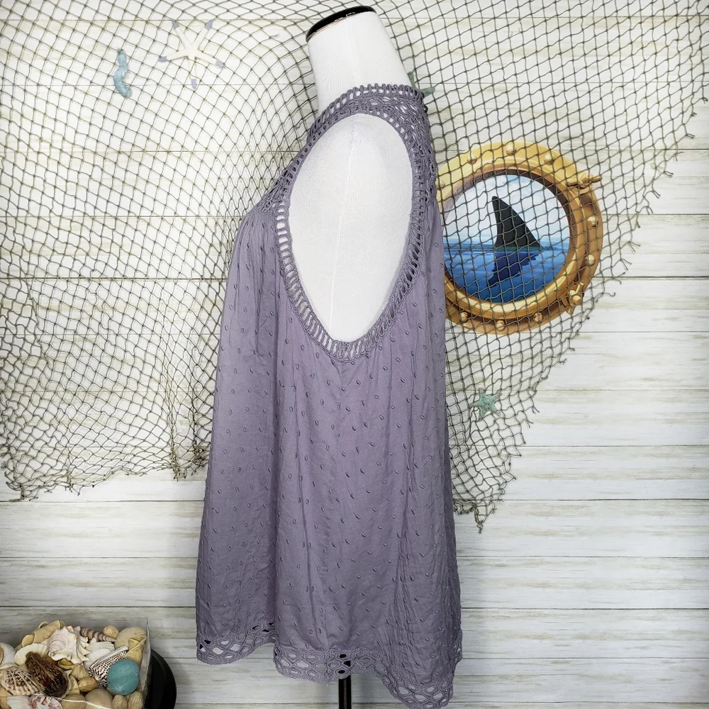 Free People swiss dot crochet lace high ne… - Picture 6 of 15